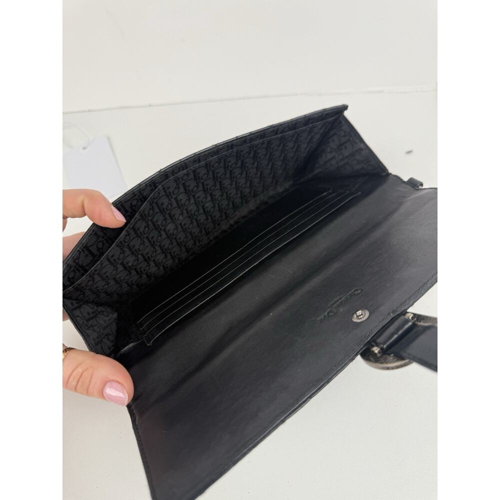 Dior Vintage Cannage Black Leather Clutch - Picture 9 of 9